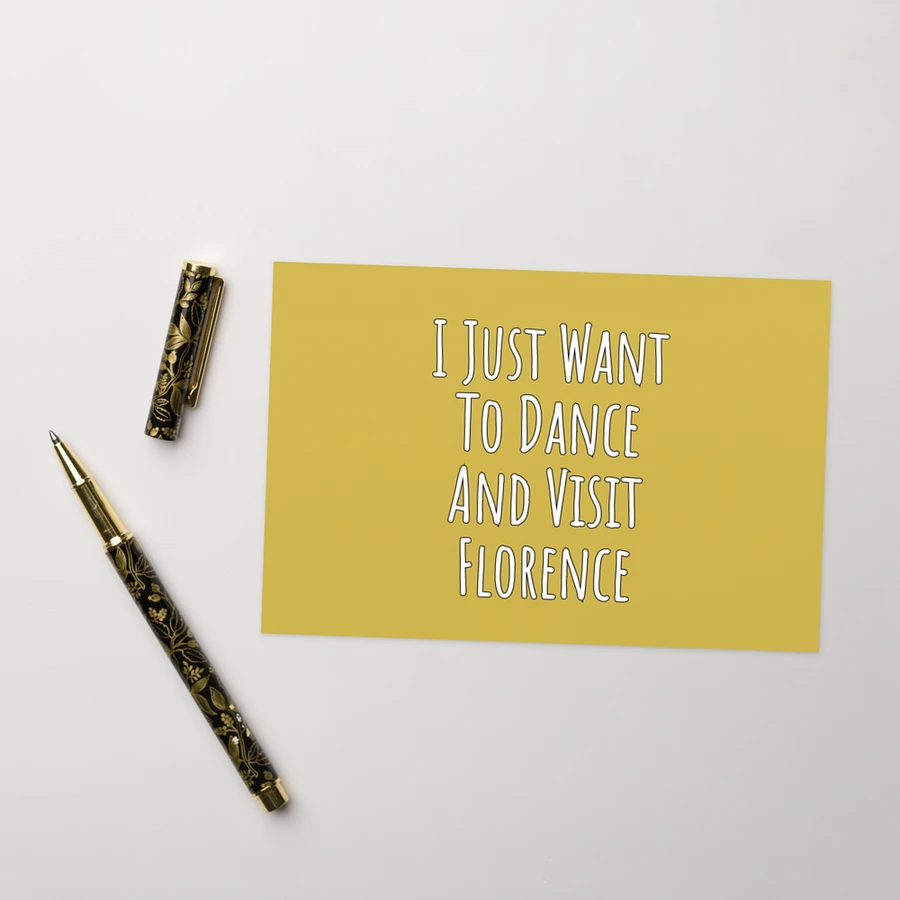 Florence Greeting card, I just want to dance and visit Florence product image (14)