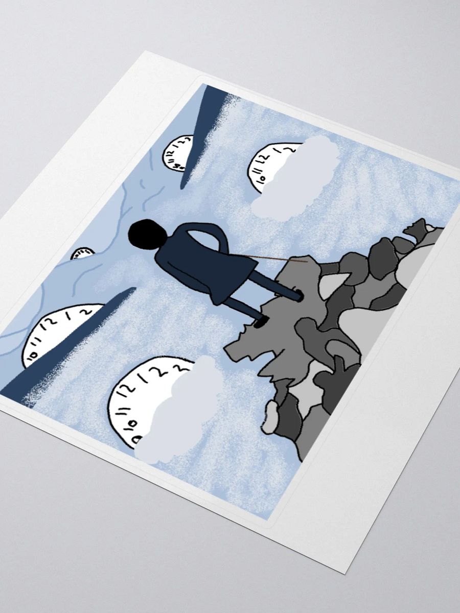 Wanderer Above the Sea of Fog Clock Sticker product image (8)