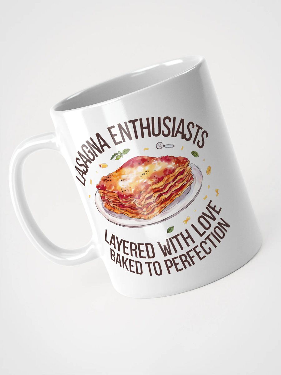 Lasagna Enthusiasts White Glossy Mug product image (8)
