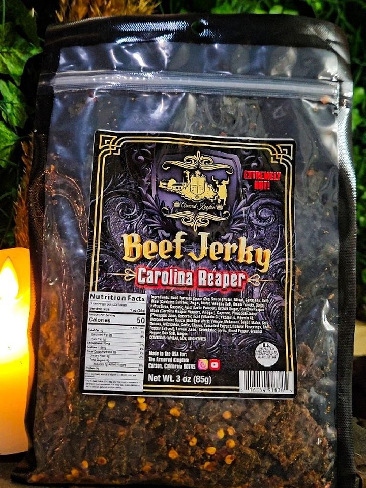 The Armored Kingdom Carolina Reaper Jerky product image (1)