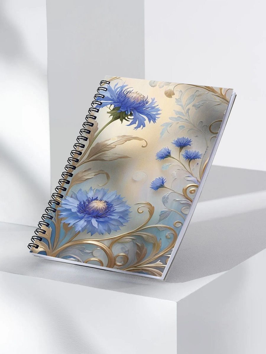 Blue Floral Elegance Spiral Notebook product image (3)