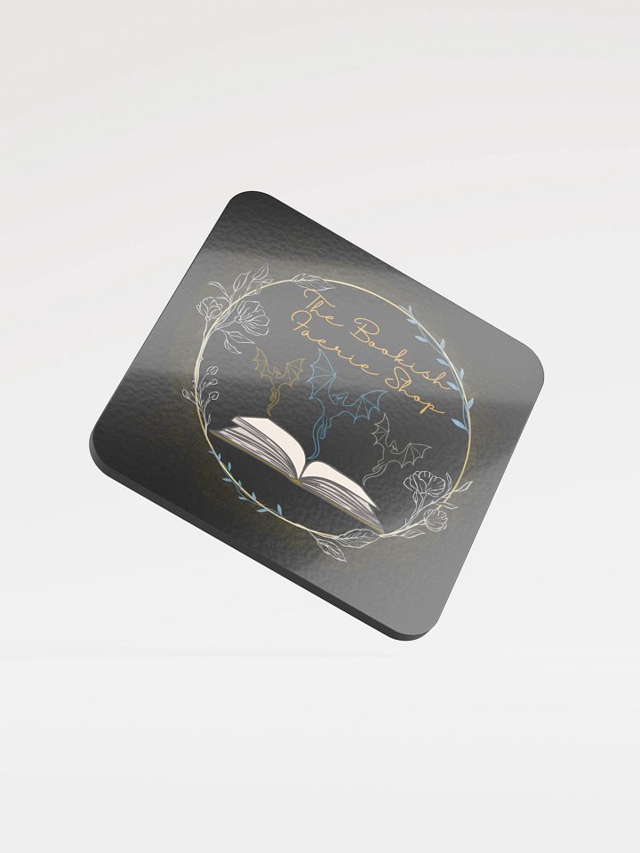 The Bookish Faerie Shop Coaster (Dragons Outlined) product image (1)