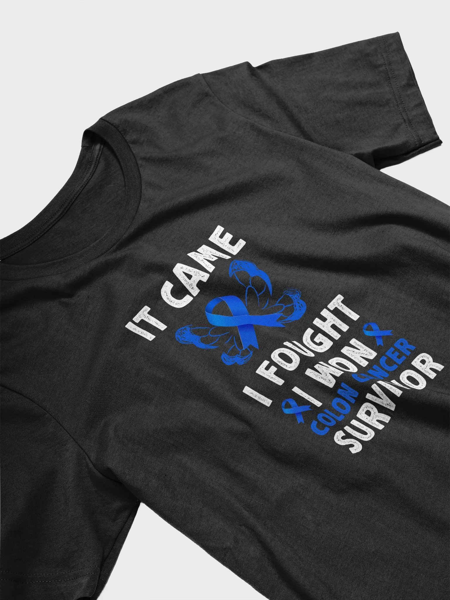 It Came We Fought I Won Colon Cancer Survivor Shirt | Awareness Ribbon Survivor T-Shirt product image (3)