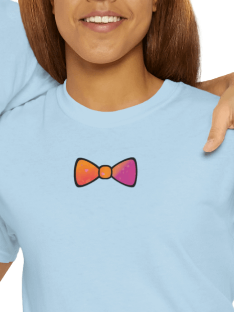 Orange/Purple Mix Watercolor Bow Tie Shirt product image (6)