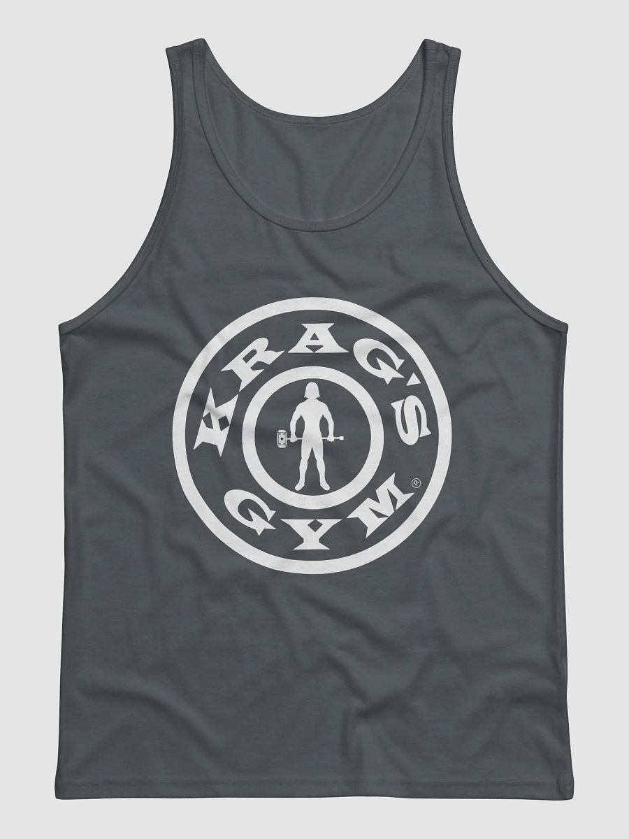 Krag's Gym Tank Top (white letter bullseye) product image (2)