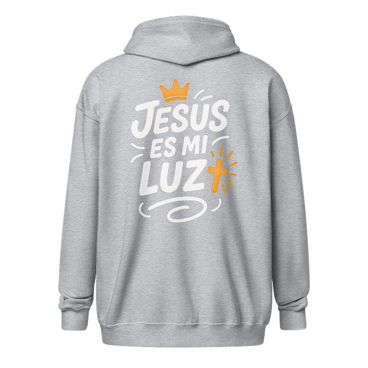 Sudadera unisex con capucha y cremallera | Jesús es mi luz product image (1)