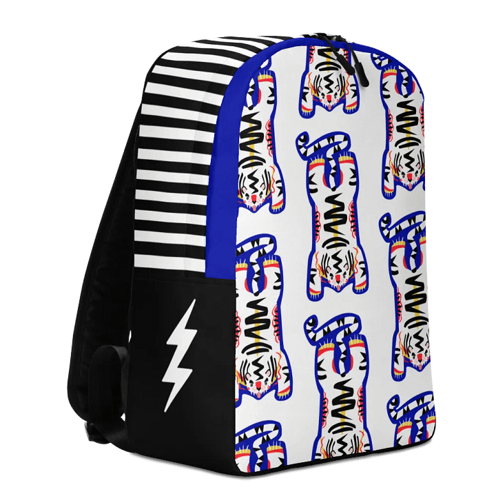 White Electric Tiger on White and Black - Backpack product image (1)