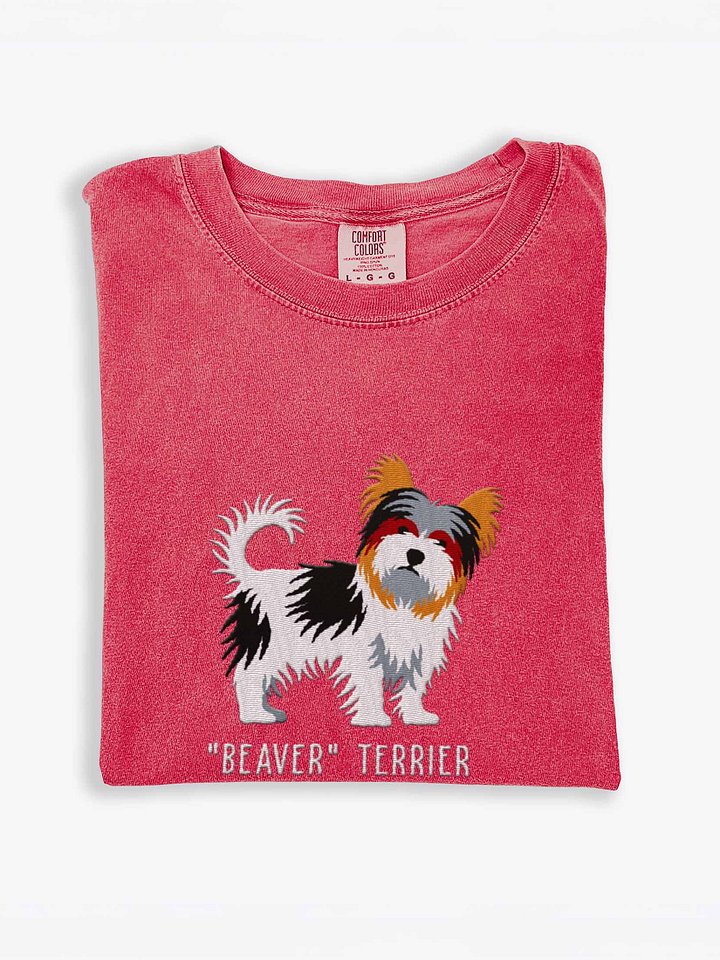 Beaver Terrier T-Shirt(Embroidered) of a Biewer Terrier product image (1)