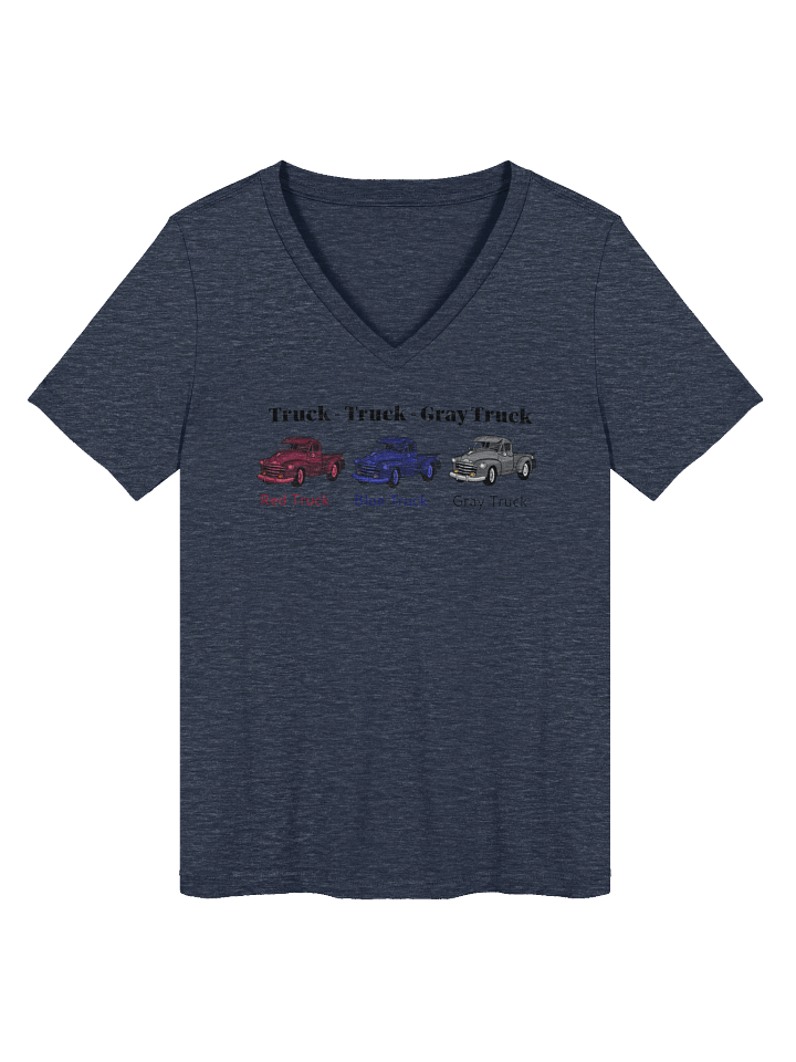 Truck Truck Gray Truck T-Shirt (Womens V-Neck) product image (1)
