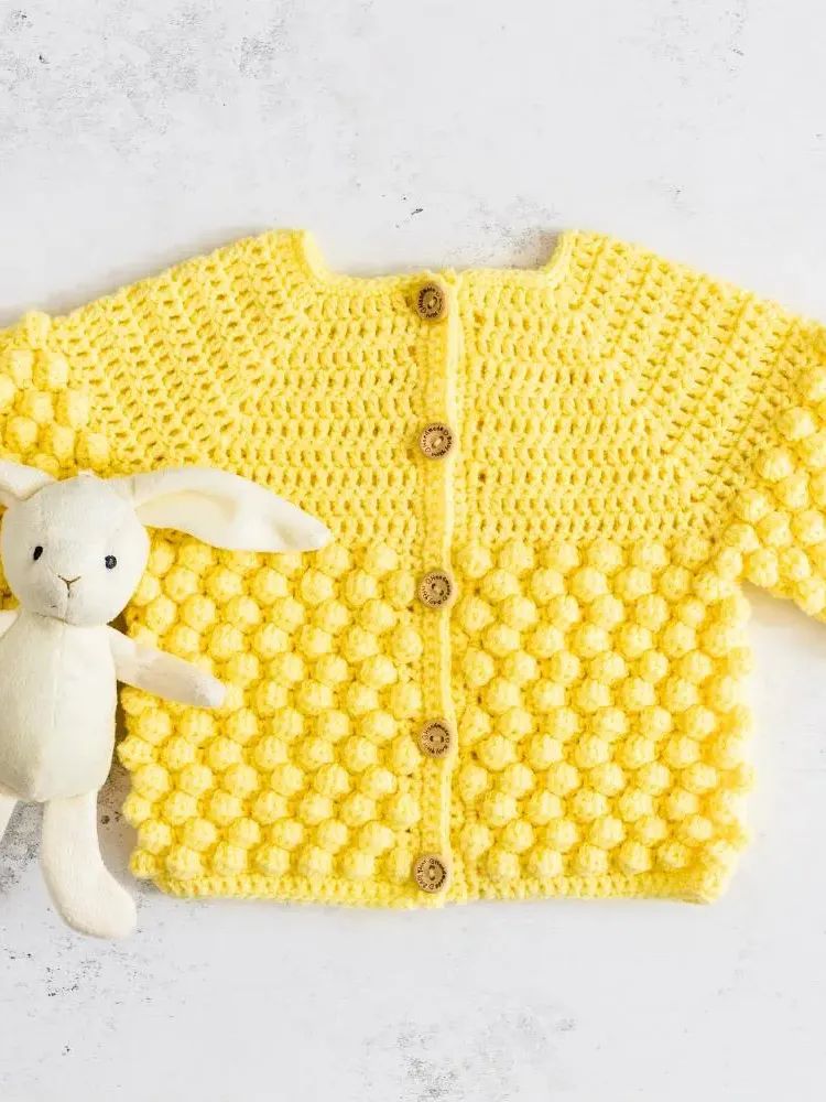 Crochet Pattern: Bobble Baby Cardigan product image (6)