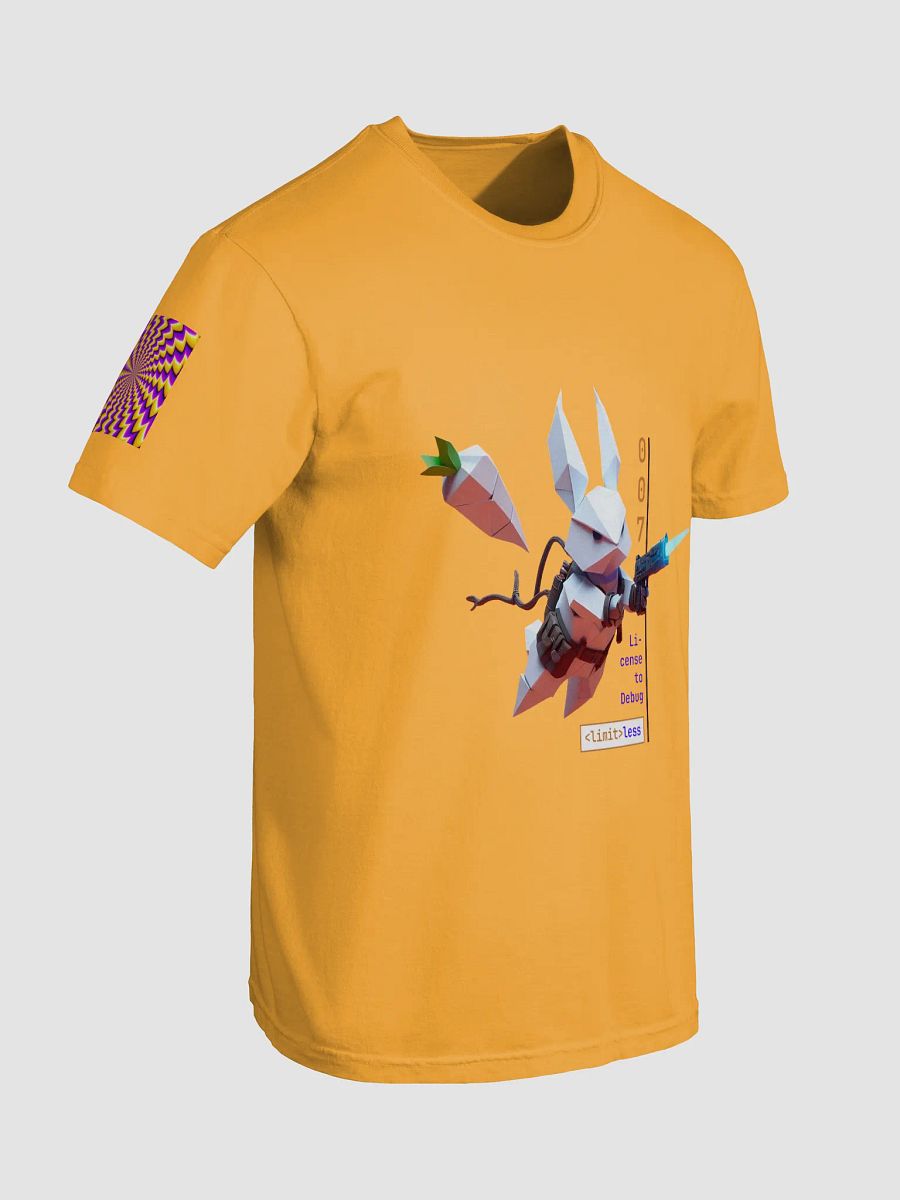 Cyborg Bunny 007 T-Shirt | Funny Geek Graphic Tee – Retro Hacker Gift for Coders & Gamers product image (8)