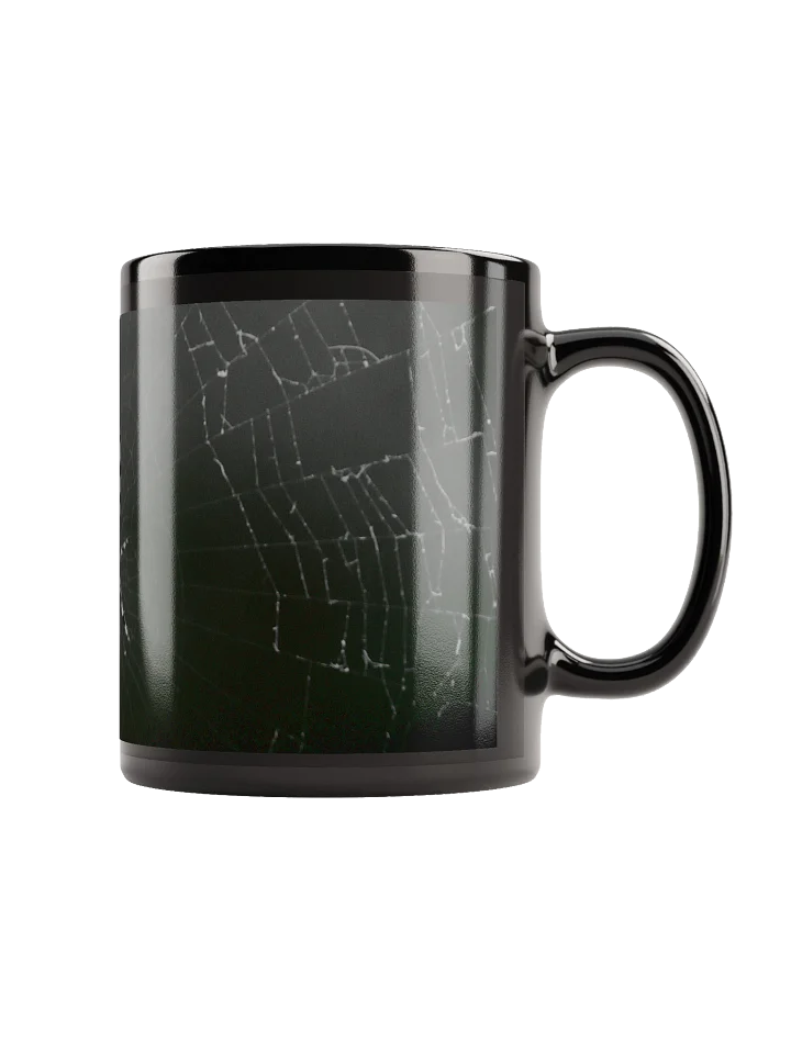 Keramiktasse schwarz - Spinne im Netz schwarzweiß product image (1)