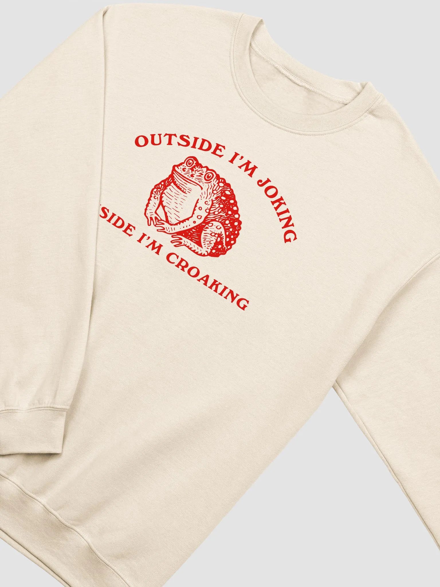 Outside I'm joking inside I'm croaking Crewneck product image (2)