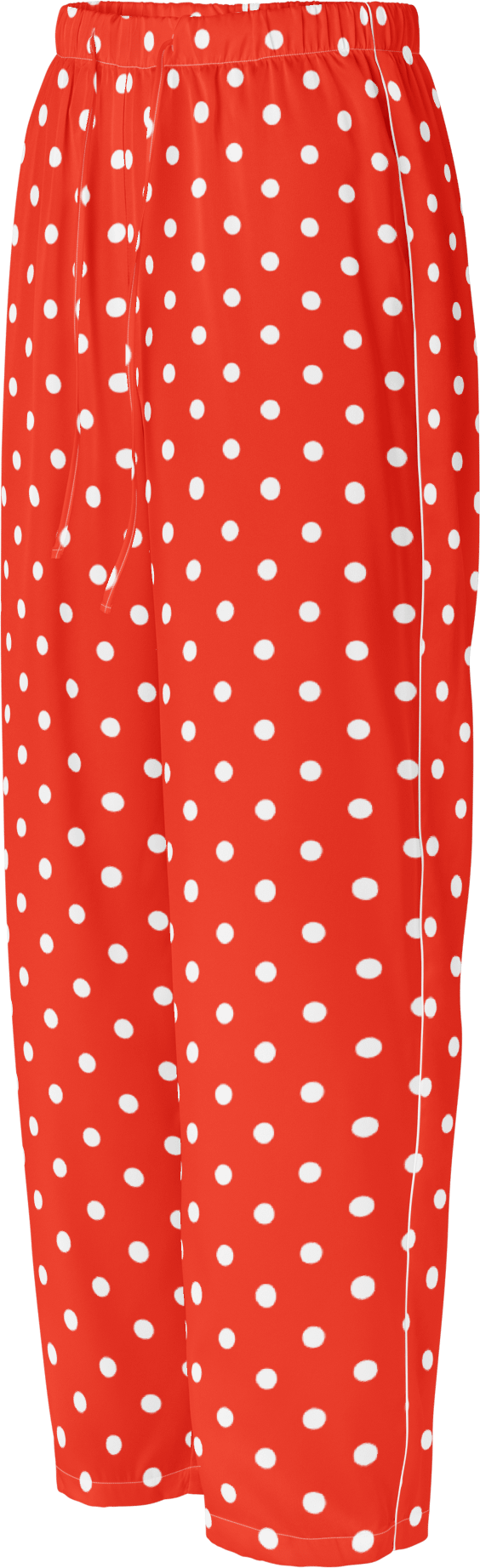 White Polka Dots on Red Women's Pajama Pants product image (1)