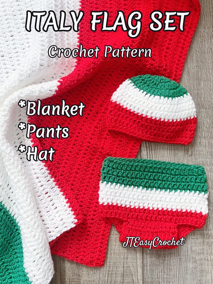 Baby Set Crochet Pattern, Blanket Beanie Pants Crochet Set, Italy Germany or French Photo Prop product image (2)