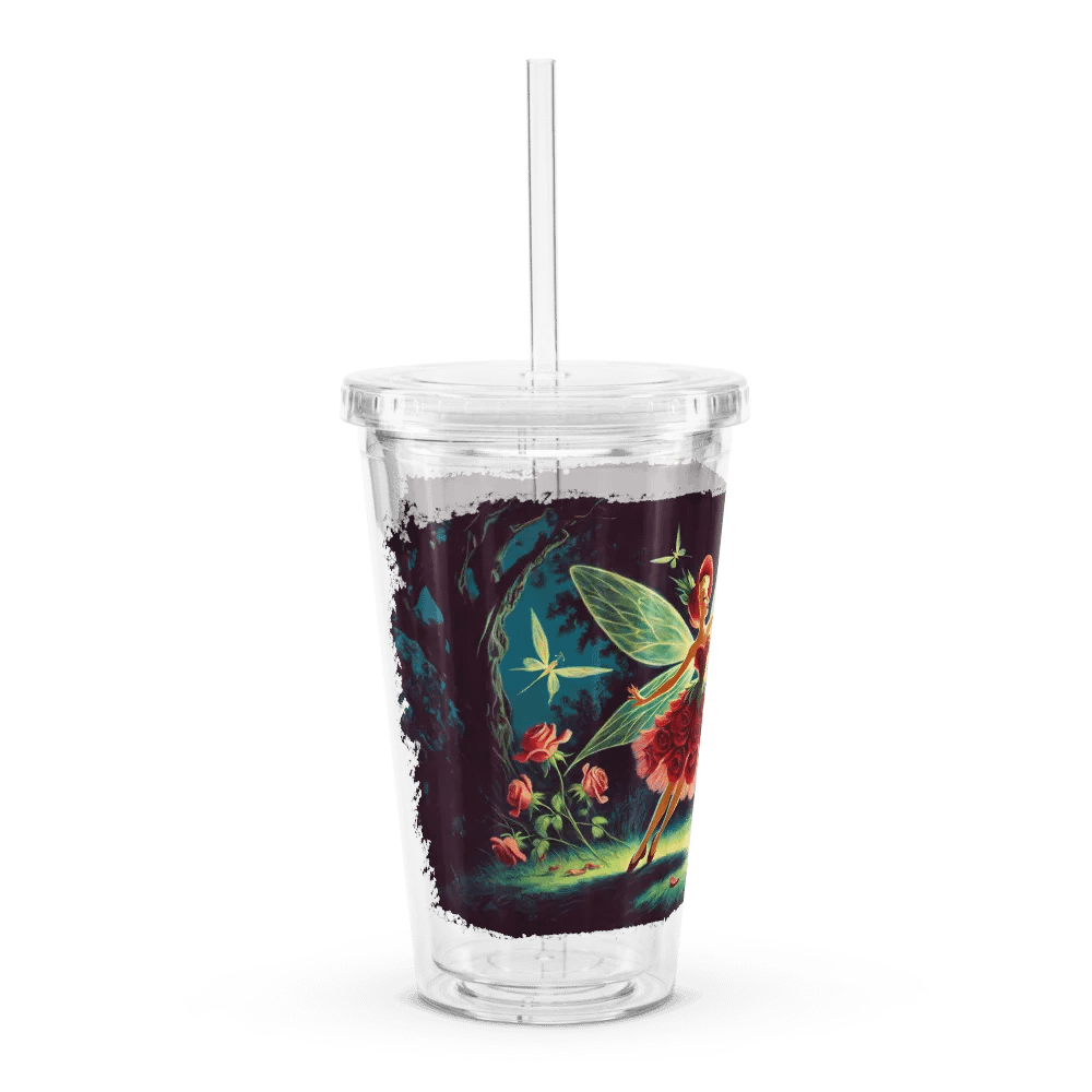 Enchanted Red Rose Fairy Double Wall Tumbler product image (3)