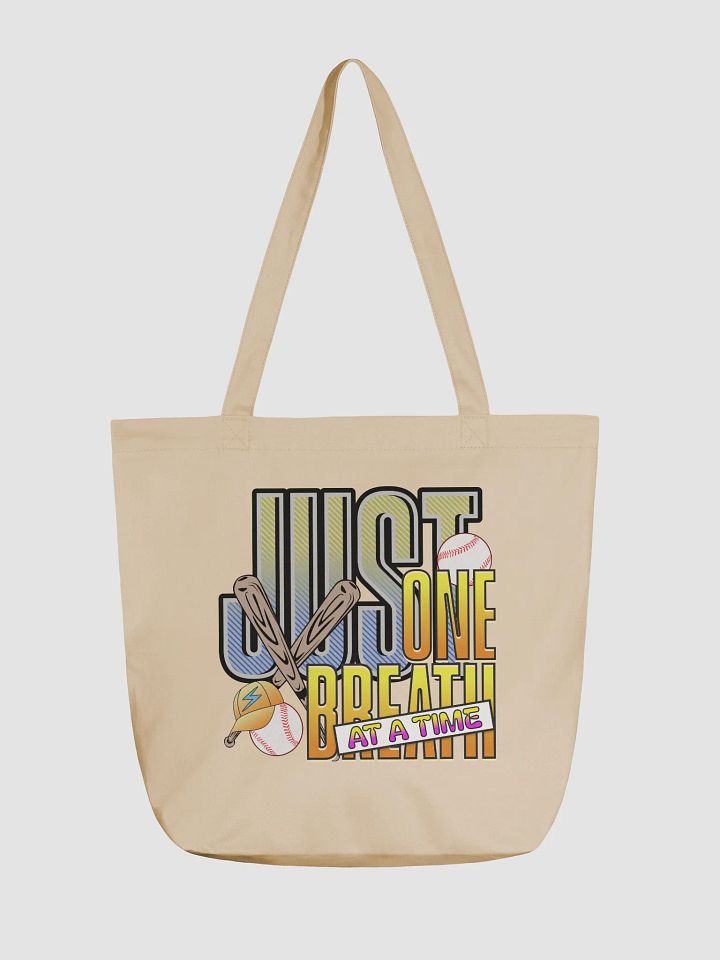 Just One Breath At A Time Baseball Motivation Tote Bag product image (5)