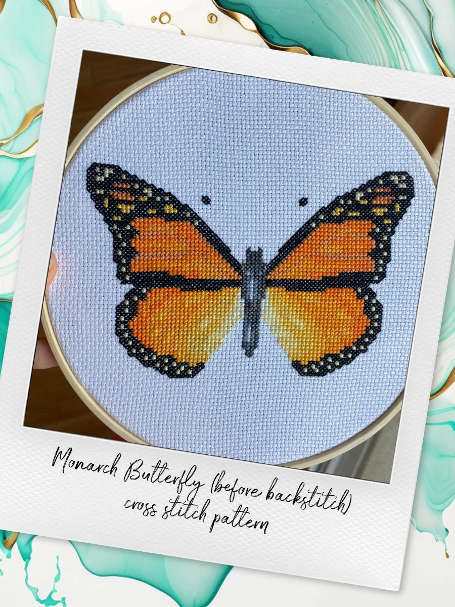 Monarch Butterfly: Insect Cross Stitch Pattern PDF product image (4)