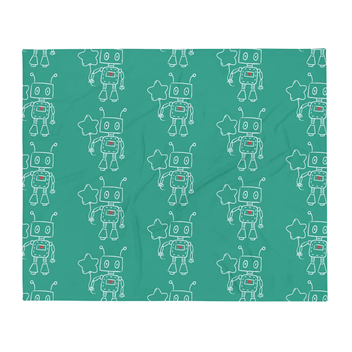 Cosmic Robot Throw Blanket product image (2)