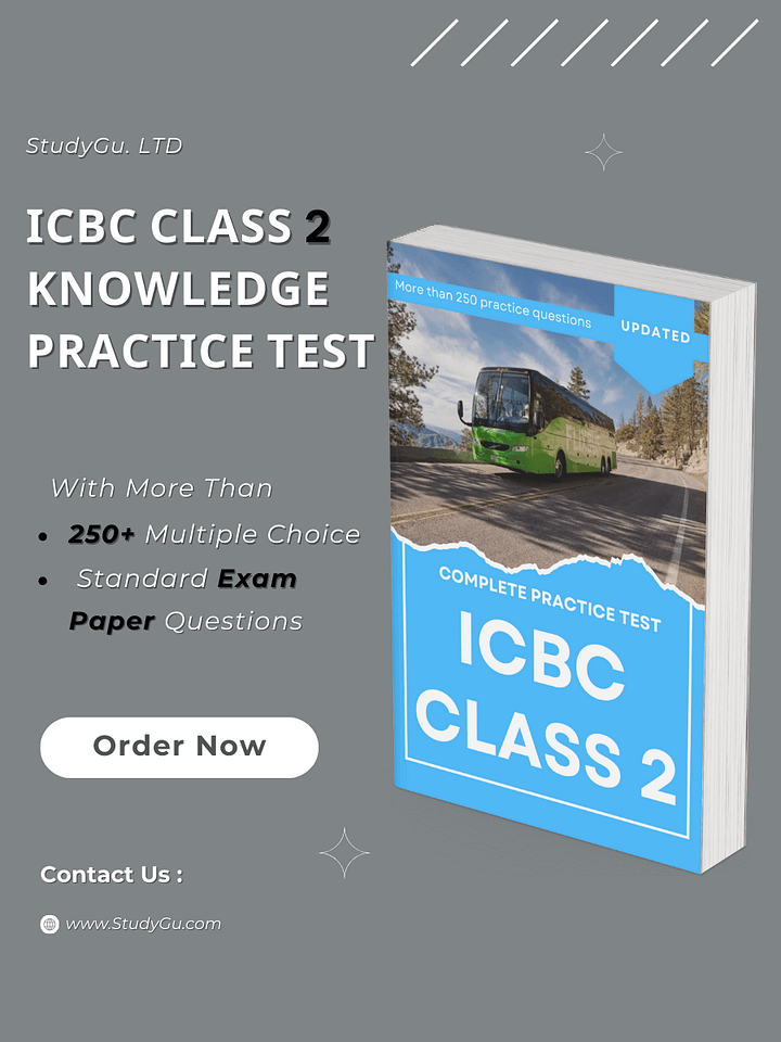 Complete ICBC Class 2 Knowledge Practice Test product image (1)