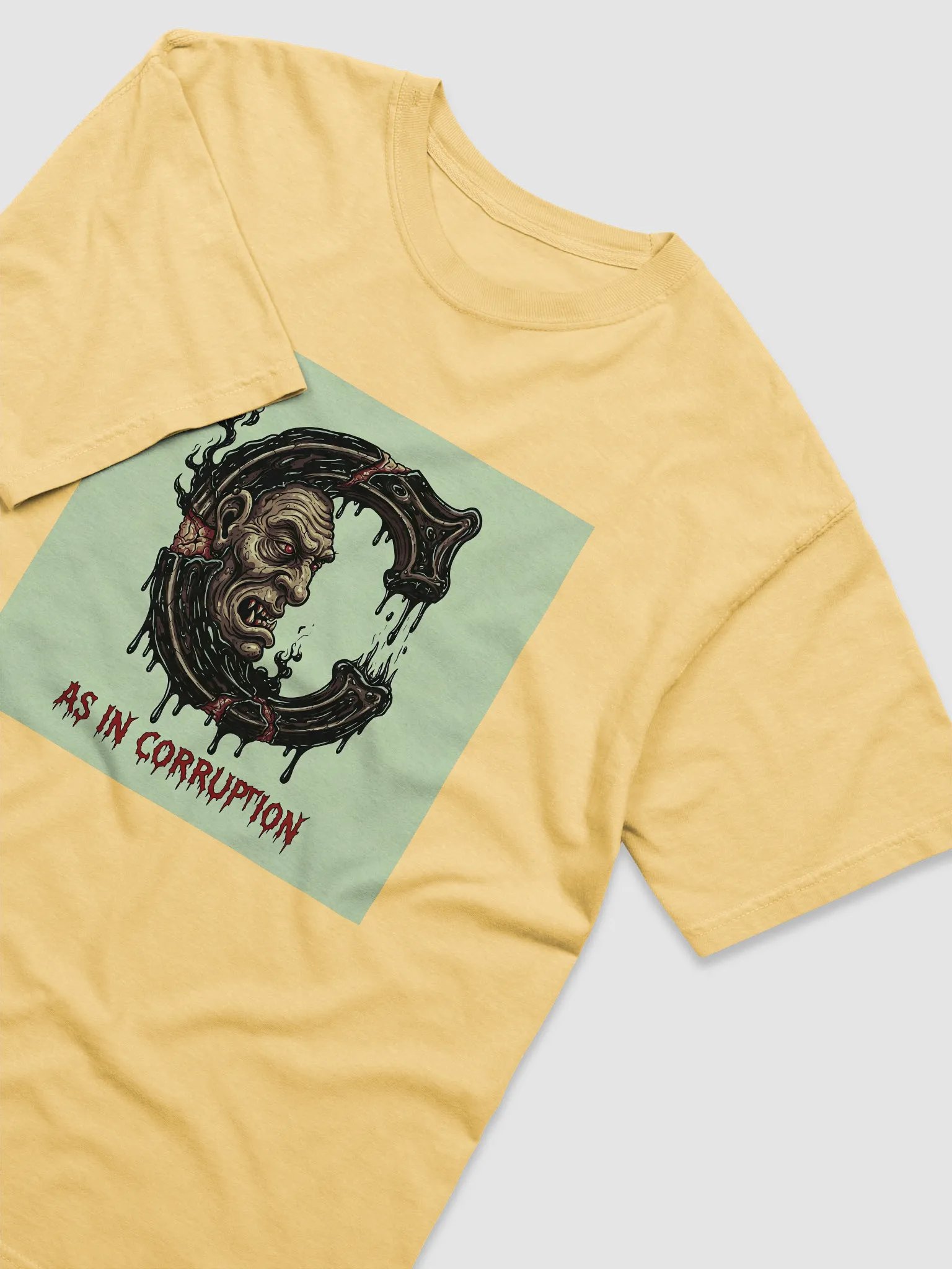 C as in corruption heavy weight t-shirt by dark alphabet product image (3)