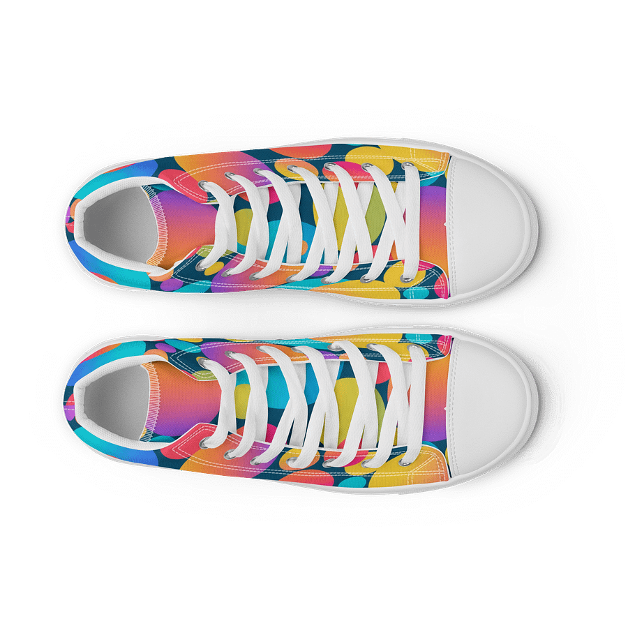 Retro Vibes High Top Canvas Shoes product image (9)