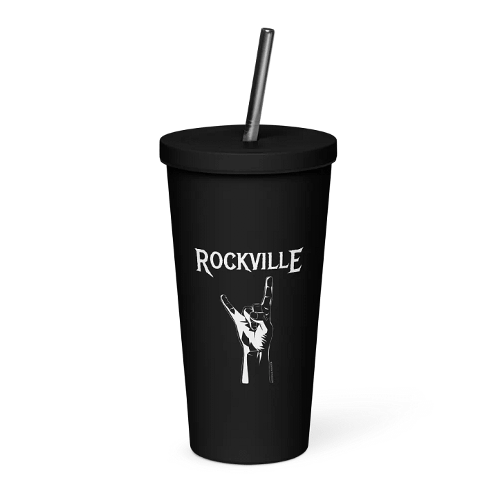 Rockville Insulated Tumbler With Straw product image (1)