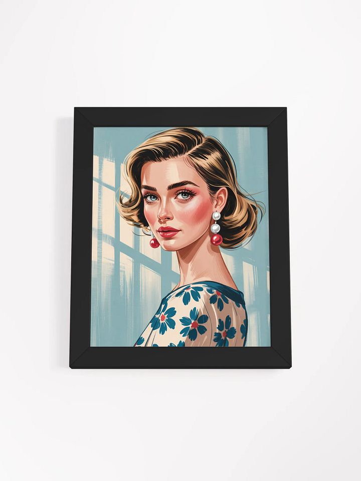Retro Chic Floral Framed Poster product image (2)