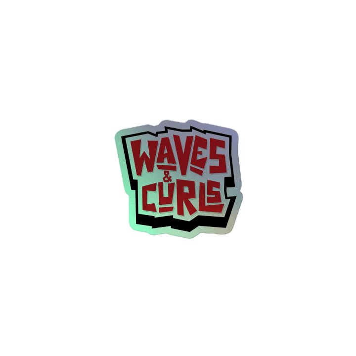 Waves & Curls Main Logo Holosticker product image (1)