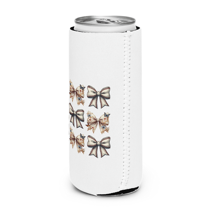 Spring Bows Baseball Butterfly Bliss Can Cooler product image (2)