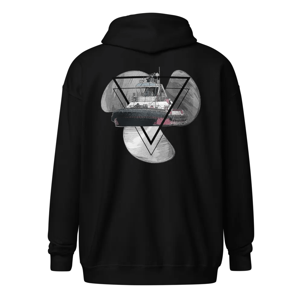 Three blade prop triangle Athena tug Zip Hoodie product image (1)