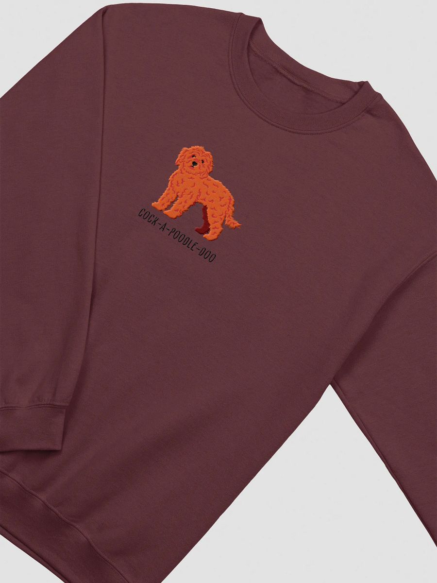 Cock-A-Poodle-Doo Sweatshirt (Embroidered) of a Cockapoo(Red) product image (17)