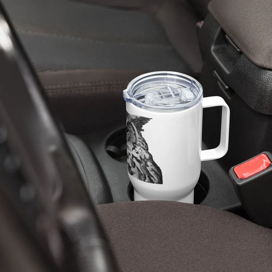 Owl Drawing Travel Cup product image (7)