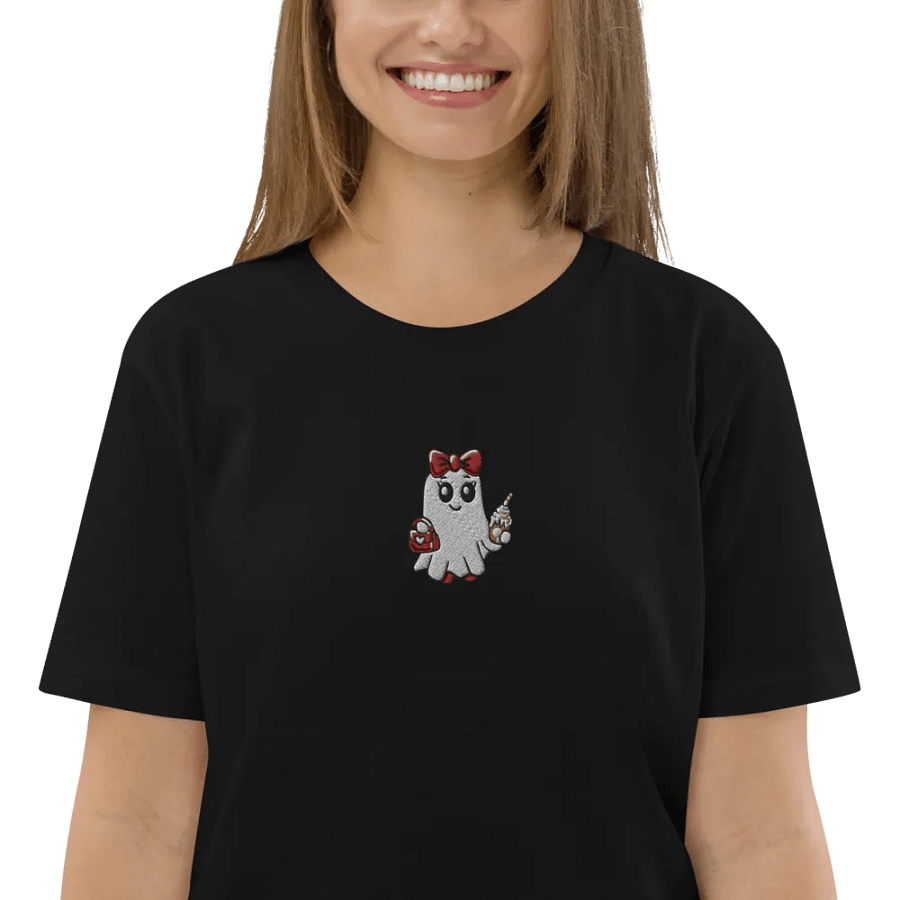 Stylish Ghost Embroidered Organic Cotton Regular Fit T-Shirt product image (10)