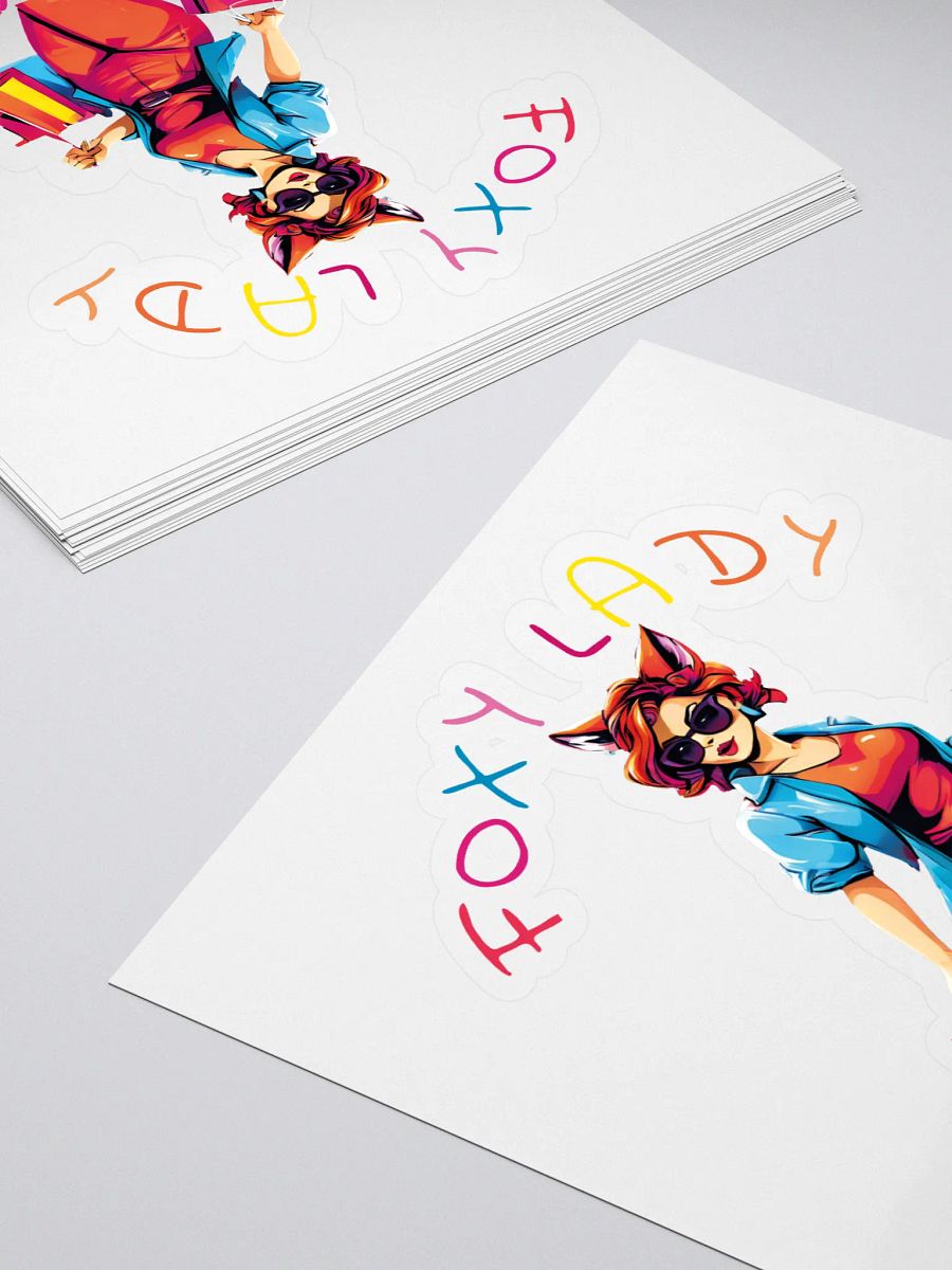 Foxy Lady Shopping Queen Funny Elegant Kiss Cut Stickers - Perfect for Fashionistas and Shopaholics product image (4)