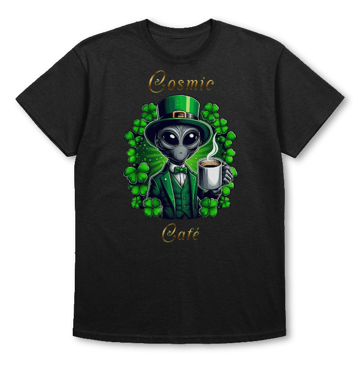 St-Patrick's Day cool Alien grey t-shirt product image (1)