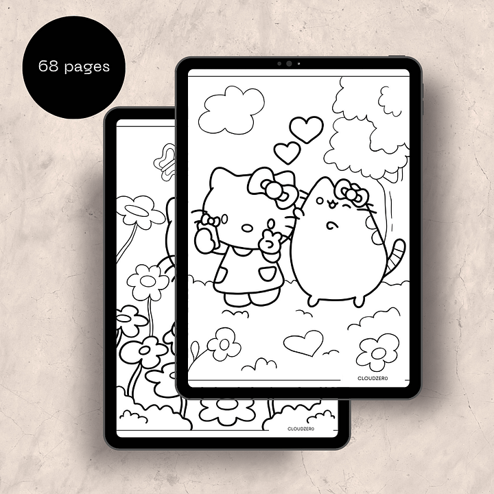 Hello kitty coloring pages with over 68 pages product image (2)