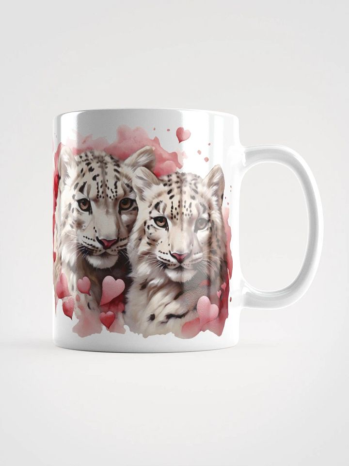Snuggle Safari Coffee Mugs: Sip in Style with our Adorable Snow Leopards! 🐾💖 product image (1)