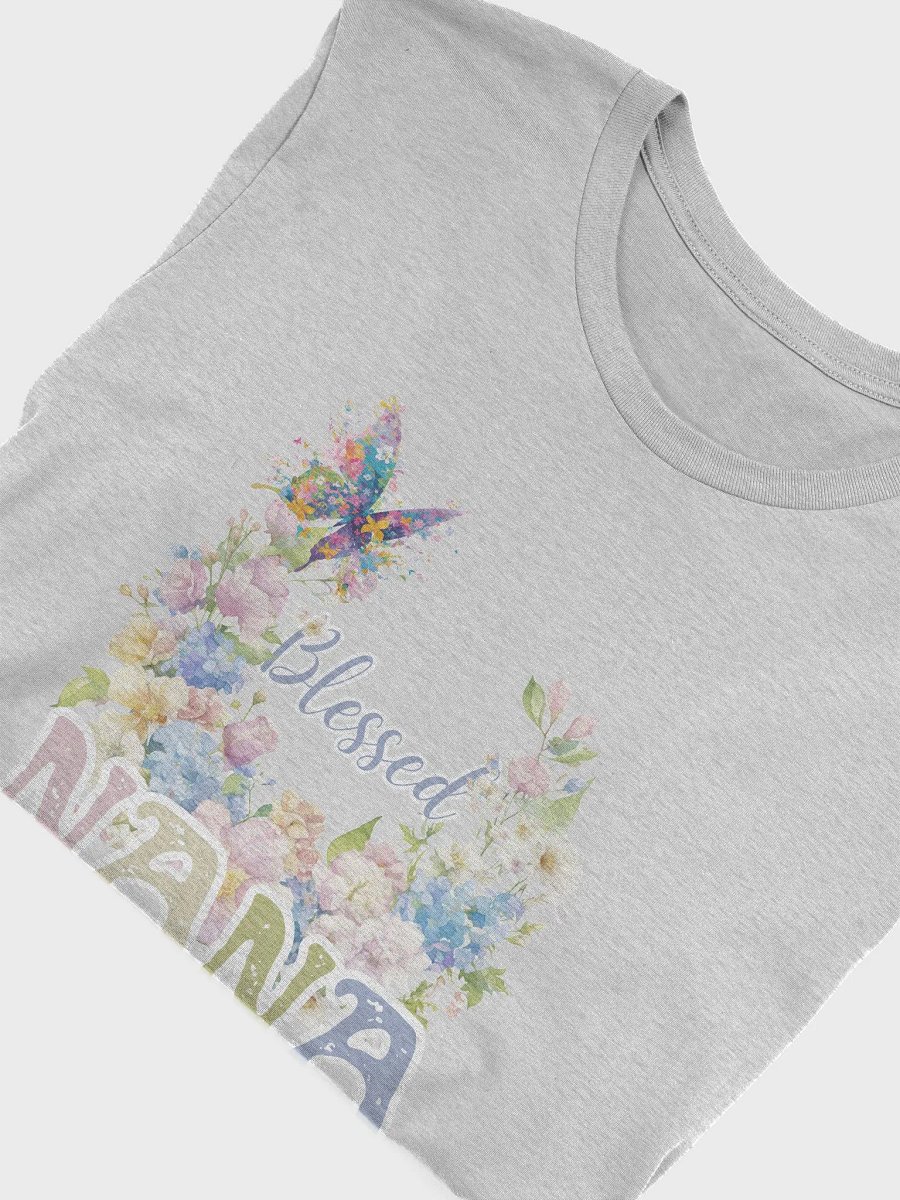 Blessed Nana - Delicate Floral Half Wreath Design T-Shirt product image (6)