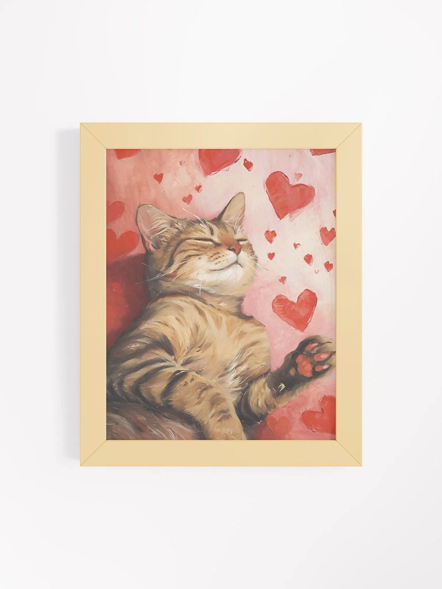 Love Struck Cat Framed Poster product image (8)
