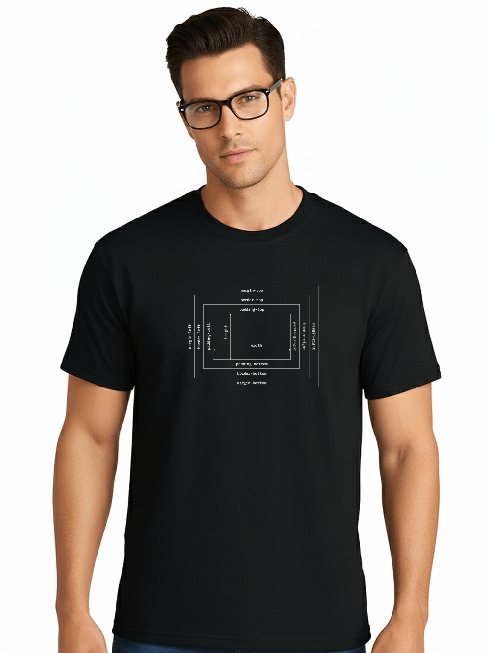 CSS box model monochrome t-shirt product image (61)