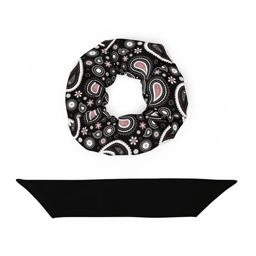 Black Paisley Dreams All-Over Print Scrunchie product image (11)