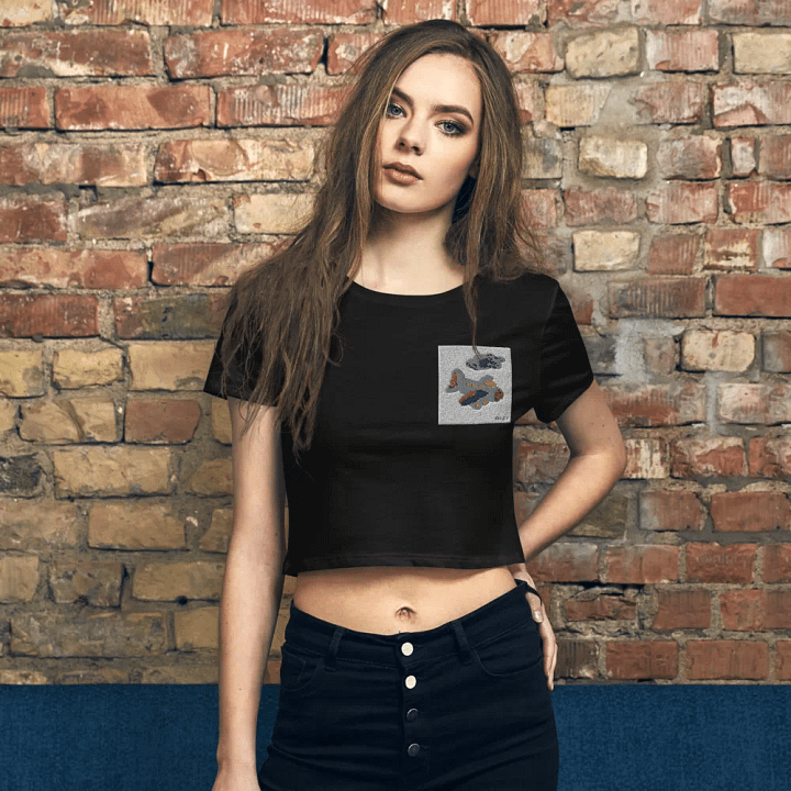 Kid Airplane (Bella+Canvas Women's Crop Tee) product image (1)