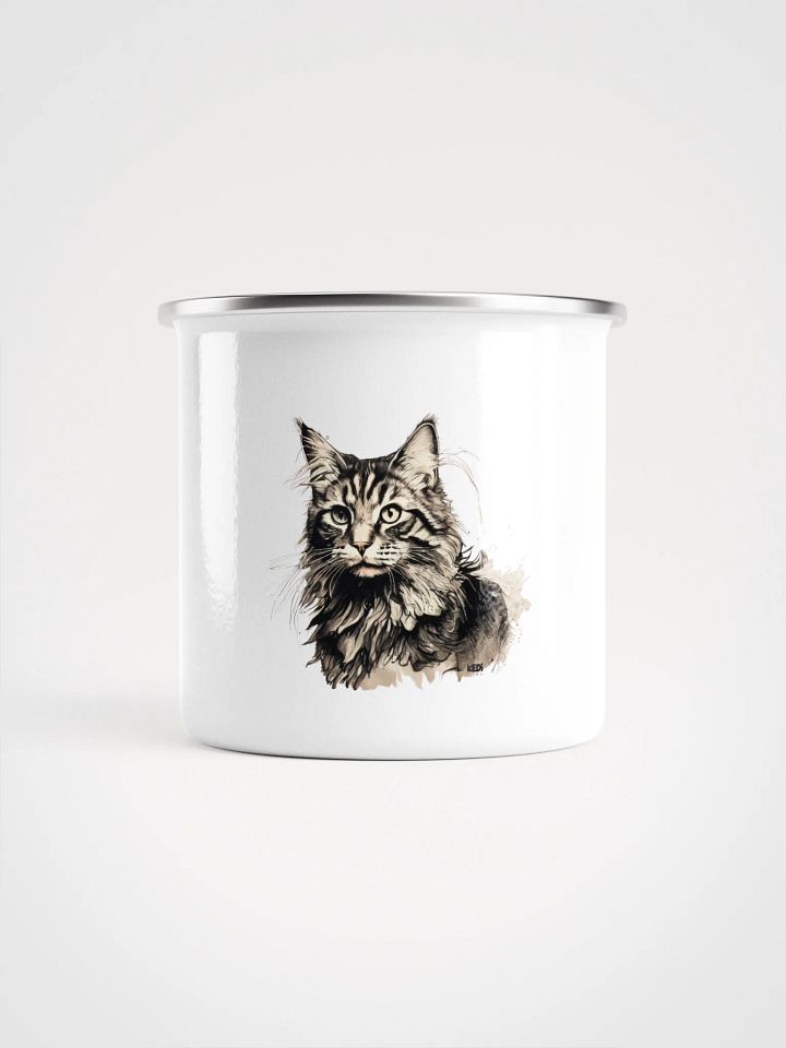 Striped Fur Adventure Enamel Mug product image (1)