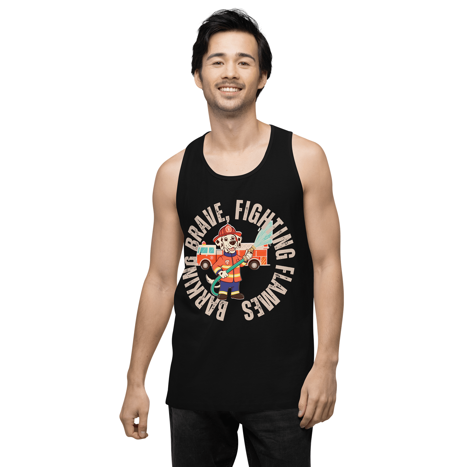 Barking Brave Firefighter Tank Top product image (3)