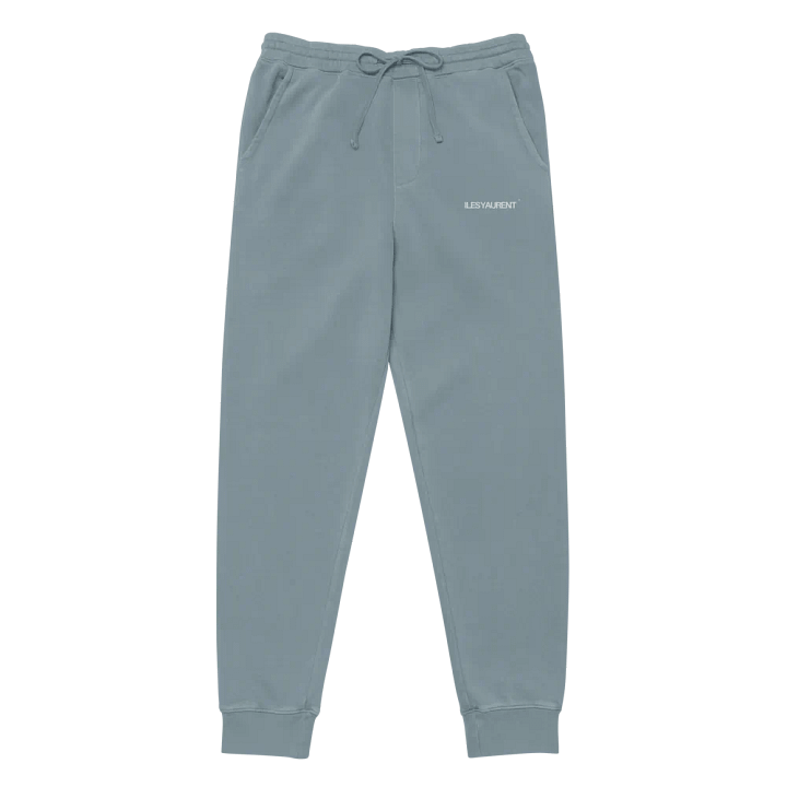ILES YAURENT © Pantalone azzurro nebbia in cotone con motivo ricamato product image (2)