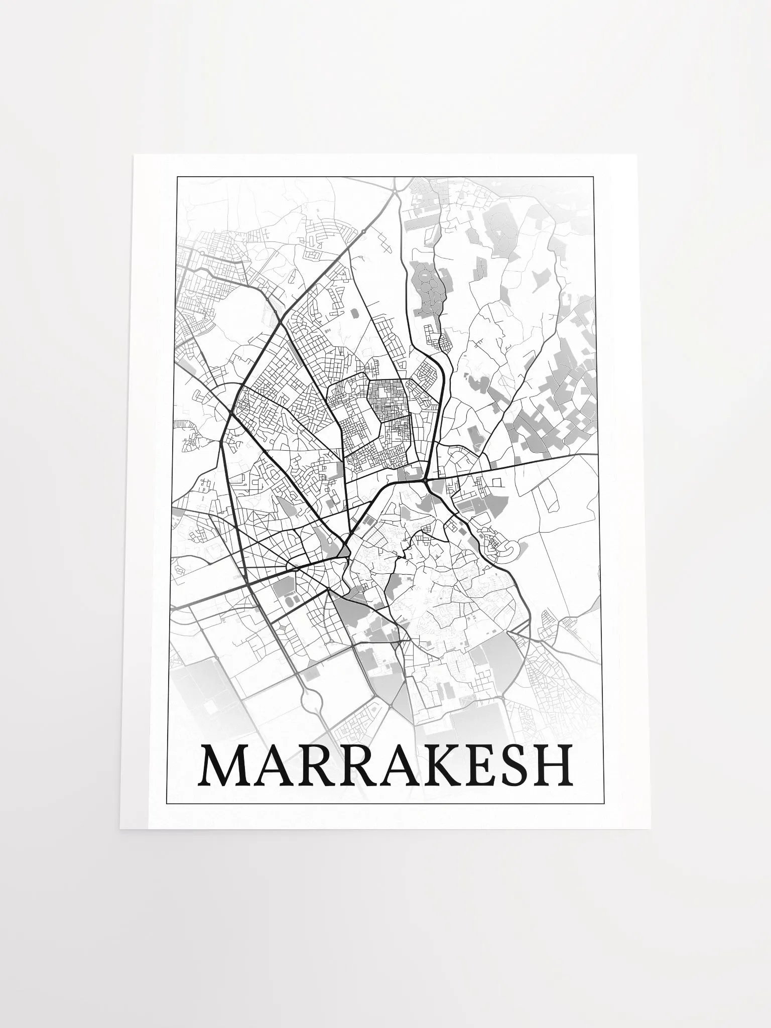 Marrakesh, Morocco, city map print product image (16)
