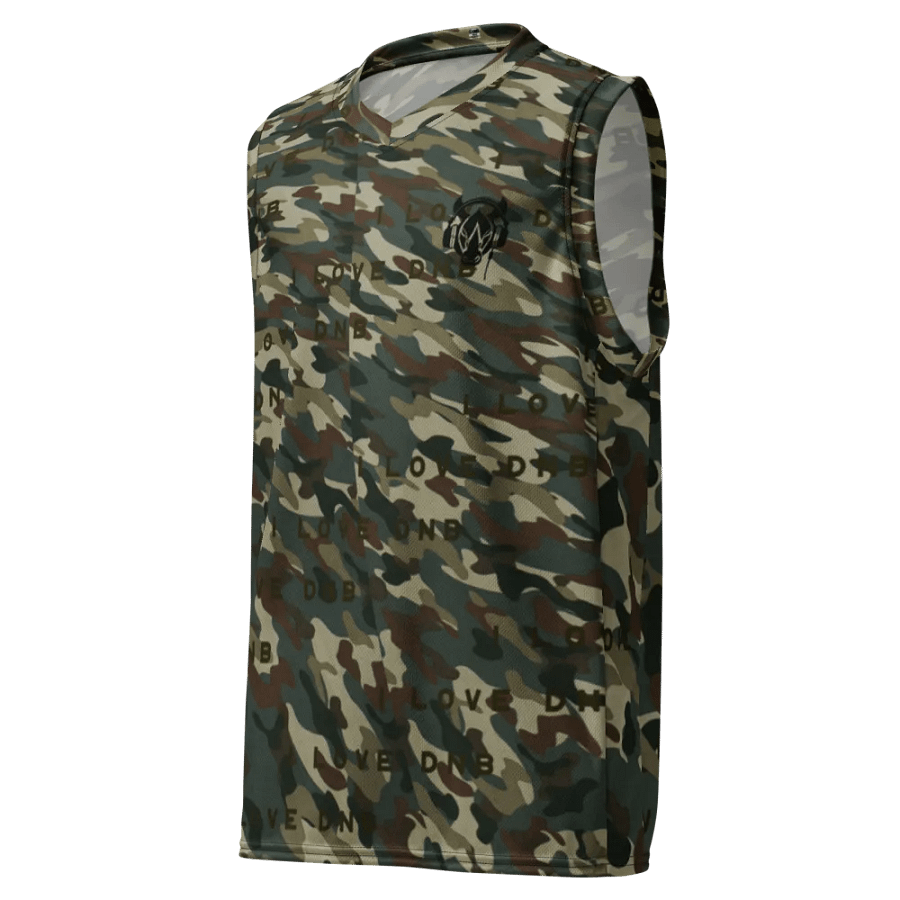 I Love DNB Camo Basketball Jersey product image (1)