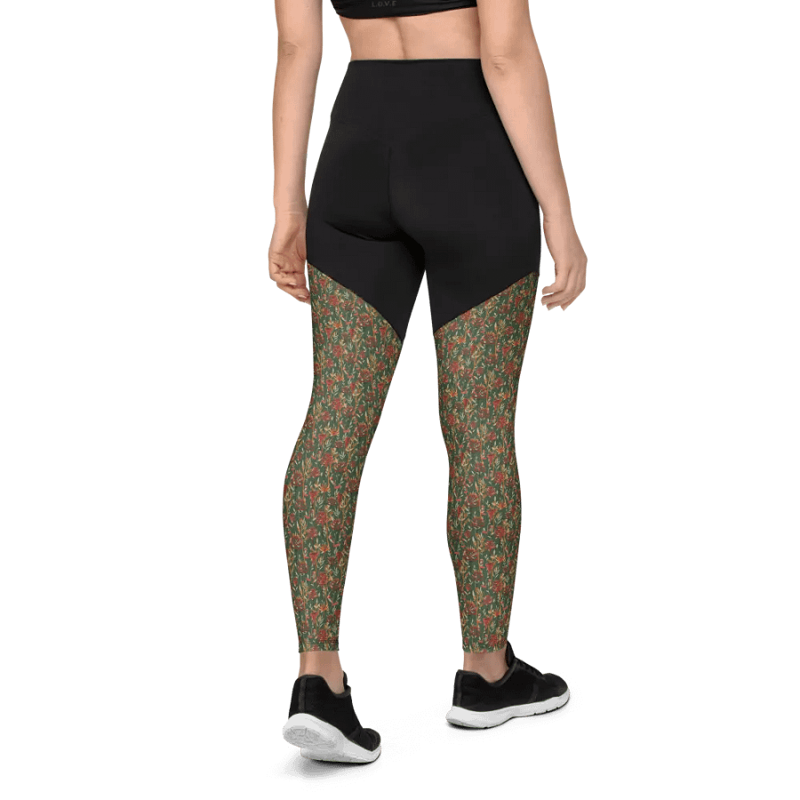 Brown All-Over Print Sports Leggings product image (8)