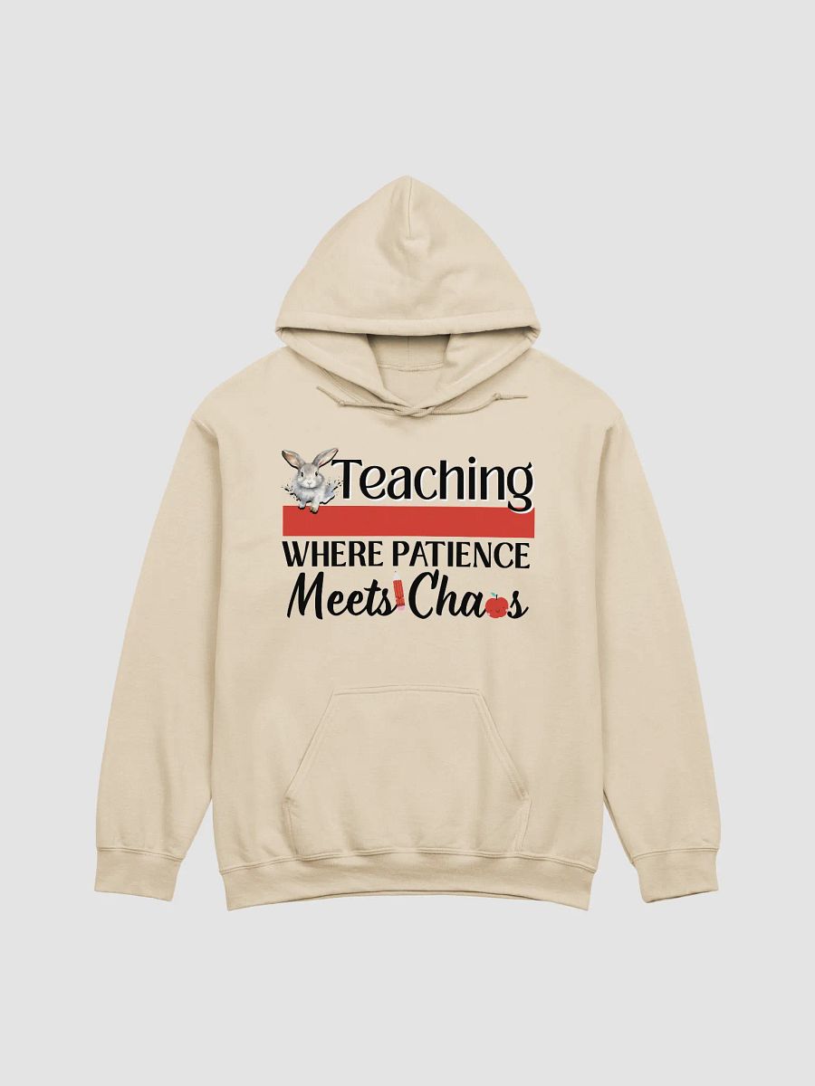 Bunny Teaching Where Patience Meets Chaos, Teachers Gildan Hoodie product image (2)